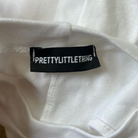 Pretty Little Thing Oversized White Sleeveless Dress Size 8 - Picture 6 of 8